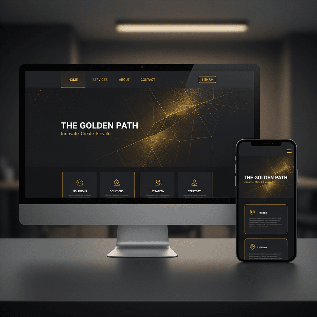 Smart website design showcasing online store interface